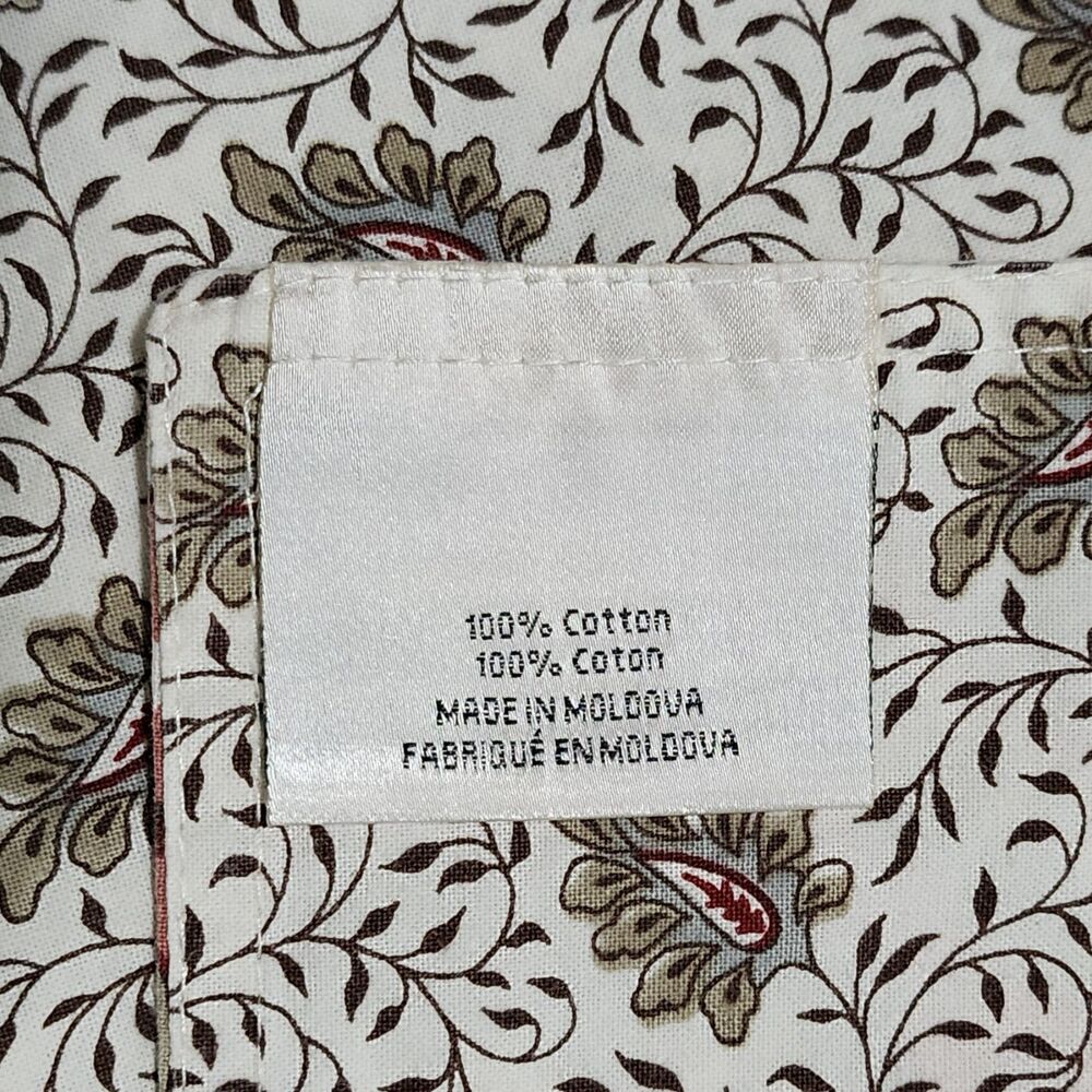 Williams-Sonoma Table Runner 104" & 6 Placemats Floral Paisley Cotton - 7pcs Set - Picture 5 of 6